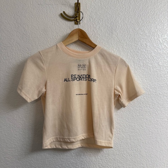 P.E NATION Parallel Cropped Performance T-Shirt Size XS - Picture 1 of 3